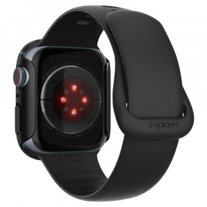 Husa pentru Apple Watch 7 41mm - Spigen Thin Fit - Black - Img 2
