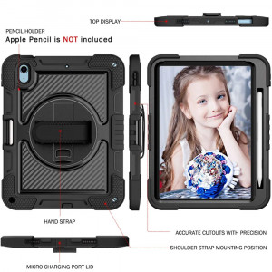 Husa pentru iPad 10 (2022) 10.9 - Techsuit StripeShell 360 - Black - Img 3