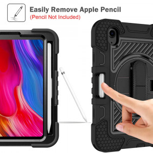 Husa pentru iPad mini 6 (2021) - Techsuit StripeShell 360 - Black - Img 2