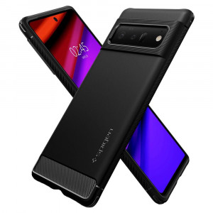Husa telefon Google Pixel 6 Pro - Spigen Rugged Armor - Black - Img 2