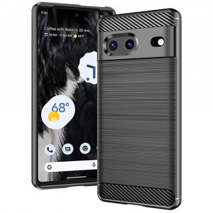 Husa telefon Google Pixel 7 - Techsuit Carbon Silicone - Black - Img 1