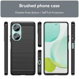 Husa telefon Huawei nova 11i - Techsuit Carbon Silicone - Black - Img 2