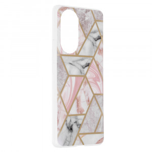 Husa telefon Huawei nova 9 / Honor 50 - Techsuit Marble Series - Pink Hex - Img 2