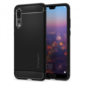 Husa telefon Huawei P20 Pro - Spigen Rugged Armor - Black - Img 1