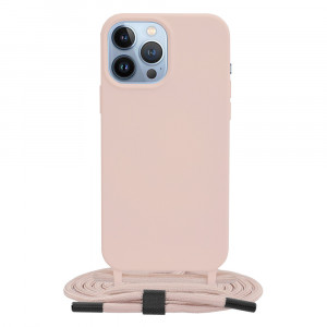 Husa telefon iPhone 13 Pro Max - Techsuit Crossbody Lanyard - Pink - Img 1