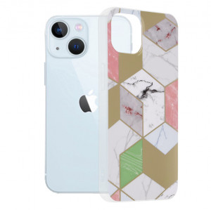 Husa telefon iPhone 13 - Techsuit Marble Series - Purple Hex - Img 1