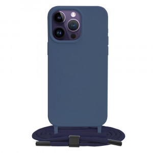 Husa telefon iPhone 14 Pro Max - Techsuit Crossbody Lanyard - Blue - Img 1