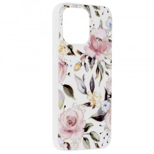 Husa telefon iPhone 14 Pro Max - Techsuit Marble Series - Chloe White - Img 2