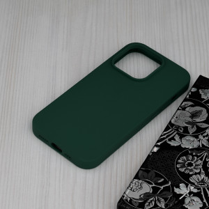 Husa telefon iPhone 14 Pro - Techsuit Soft Edge Silicone - Dark Green - Img 3