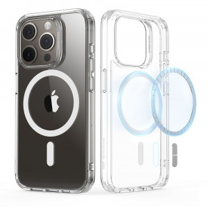 Husa telefon iPhone 15 Pro - ESR Classic Hybrid HaloLock - Clear
