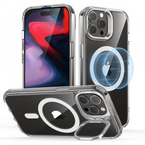 Husa telefon iPhone 15 Pro Max - ESR Classic Hybrid HaloLock Kickstand - Clear