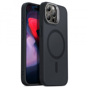 Husa telefon iPhone 15 Pro Max - ESR Cloud Soft HaloLock Kickstand - Black - Img 2