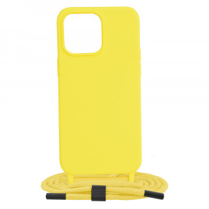 Husa telefon iPhone 15 Pro Max - Techsuit Crossbody Lanyard - Yellow - Img 1