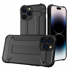 Husa telefon iPhone 15 Pro - Techsuit Hybrid Armor - Black - Img 1