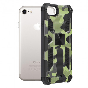Husa telefon iPhone 7 / 8 / SE 2, SE 2020 / SE 3, SE 2022 - Techsuit Blazor Series - Camo Lime - Img 1