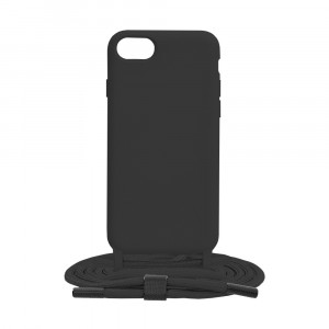 Husa telefon iPhone SE 2, SE 2020 / SE 3, SE 2022 - Techsuit Crossbody Lanyard - Black