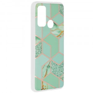 Husa telefon Motorola Moto G60 - Techsuit Marble Series - Green Hex - Img 2