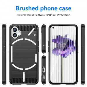 Husa telefon Nothing Phone (1) - Techsuit Carbon Silicone - Black - Img 2