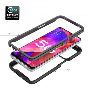 Husa telefon Oppo A54 5G / A74 5G / OnePlus Nord N200 5G + Folie - Techsuit Defense360 Pro - Black - Img 2