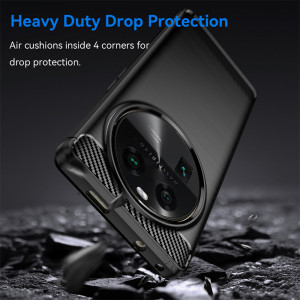 Husa telefon Oppo Find X6 Pro - Techsuit Carbon Silicone - Black - Img 4
