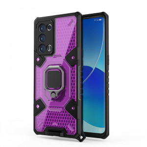 Husa telefon Oppo Reno6 Pro 5G (Snapdragon) - Techsuit Honeycomb Armor - Rose-Violet - Img 2