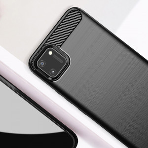 Husa telefon Realme C11 - Techsuit Carbon Silicone - Black - Img 4