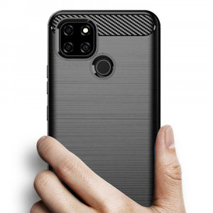 Husa telefon Realme C21Y / C25Y - Techsuit Carbon Silicone - Black - Img 2