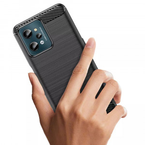 Husa telefon Realme C31 - Techsuit Carbon Silicone - Black - Img 3