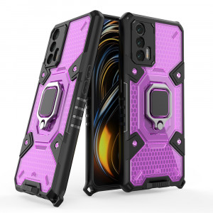 Husa telefon Realme GT 5G - Techsuit Honeycomb Armor - Rose -Violet - Img 1