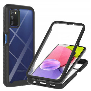 Husa telefon Samsung Galaxy A03s + Folie - Techsuit Defense360 Pro - Black - Img 1