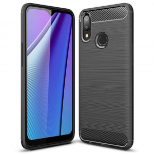 Husa telefon Samsung Galaxy A10s / M01s - Techsuit Carbon Silicone - Black - Img 1