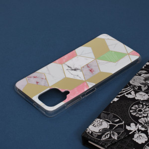 Husa telefon Samsung Galaxy A12 / A12 Nacho - Techsuit Marble Series - Purple Hex - Img 4