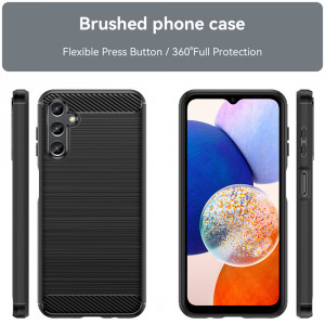Husa telefon Samsung Galaxy A14 5G - Techsuit Carbon Silicone - Black - Img 3