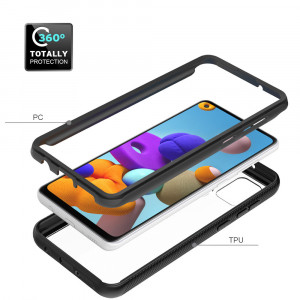 Husa telefon Samsung Galaxy A21s + Folie - Techsuit Defense360 Pro - Black - Img 2