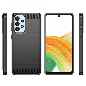Husa telefon Samsung Galaxy A33 5G - Techsuit Carbon Silicone - Black - Img 2