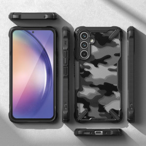 Husa telefon Samsung Galaxy A54 - Ringke Fusion X Design - Camo Black - Img 3