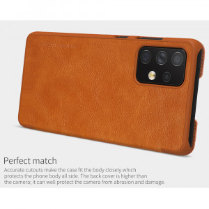 Husa telefon Samsung Galaxy A72 4G / A72 5G - Nillkin QIN Leather Case - Brown - Img 3