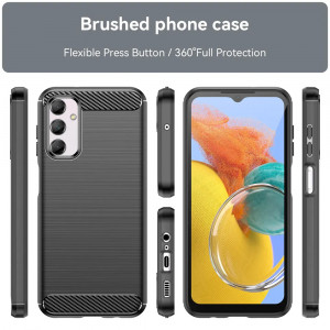 Husa telefon Samsung Galaxy M14 - Techsuit Carbon Silicone - Black - Img 3