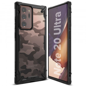 Husa telefon Samsung Galaxy Note 20 Ultra 4G / Note 20 Ultra 5G - Ringke Fusion X Design - Camo Black - Img 2