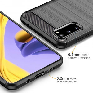 Husa telefon Samsung Galaxy S20 4G / S20 5G - Techsuit Carbon Silicone - Black - Img 2