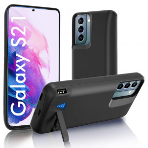 Husa telefon Samsung Galaxy S21 5G cu Baterie de 4800mAh - Techsuit Power Pro - Black