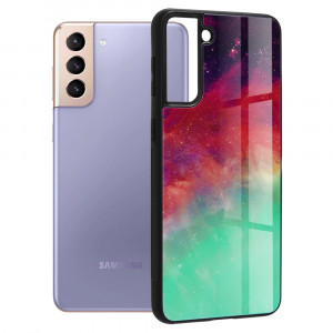 Husa telefon Samsung Galaxy S21 Plus 5G - Techsuit Glaze Series - Fiery Ocean - Img 1