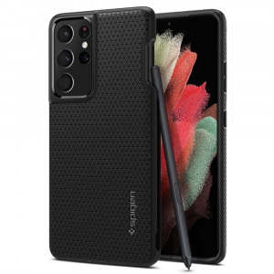 Husa telefon Samsung Galaxy S21 Ultra 5G - Spigen Liquid Air - Matte Black - Img 1