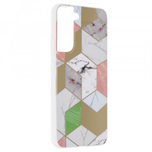 Husa telefon Samsung Galaxy S22 Plus 5G - Techsuit Marble Series - Purple Hex - Img 2