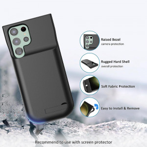 Husa telefon Samsung Galaxy S23 Ultra cu Baterie de 6000mAh - Techsuit Power Pro - Black - Img 3
