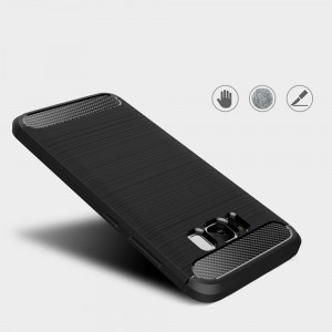 Husa telefon Samsung Galaxy S8 - Techsuit Carbon Silicone - Black - Img 2