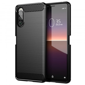 Husa telefon Sony Xperia Ace 2 - Techsuit Carbon Silicone - Black - Img 1