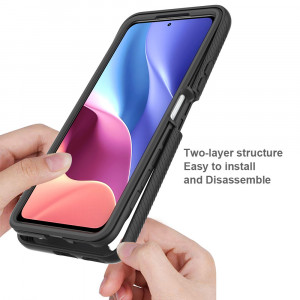 Husa telefon Xiaomi Mi 11i / Poco F3 + Folie - Techsuit Defense360 Pro - Black - Img 3