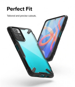 Husa telefon Xiaomi Poco M4 Pro 5G - Ringke Fusion X Design - Black - Img 3