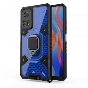 Husa telefon Xiaomi Poco M4 Pro 5G - Techsuit Honeycomb Armor - Blue - Img 1